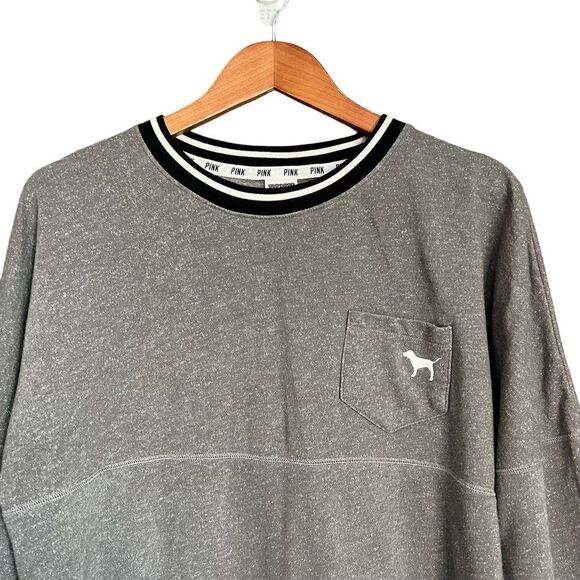 Victoria’s Secret pink grey crew neck sweater. Size xs - Picture 2 of 8